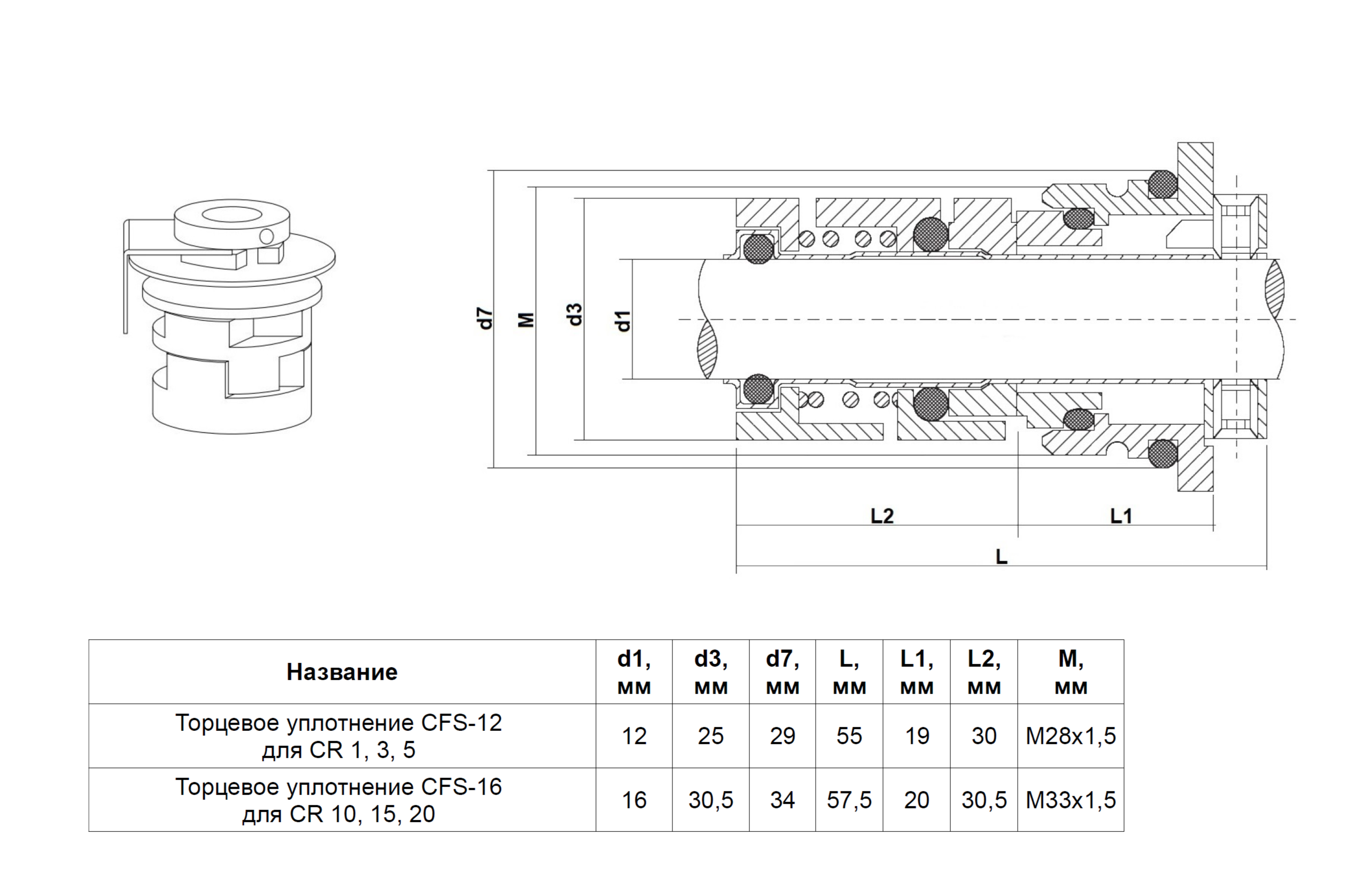 Mechanical sealings